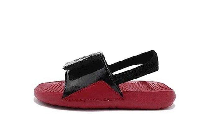 Chaussures Jordan Hydro 7 Basses pour Tout-Petits Noir Rouge Bébé AA2519-001 7C brown