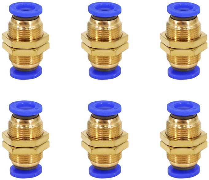 Allecto - Pneumatische Bulkhead Connector - Snelle Aansluiting - 10mm
