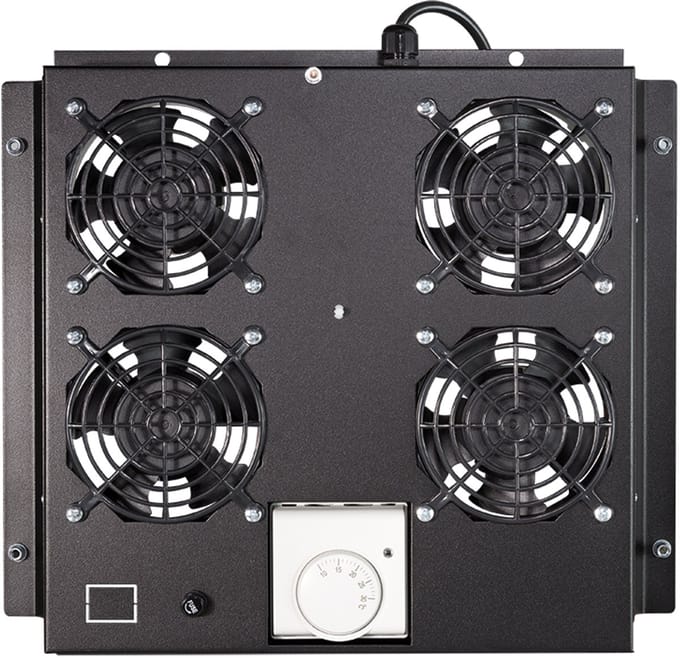 Logilink dakunitventilator, 4 ventilatoren, lichtgrijs (RAL7035)