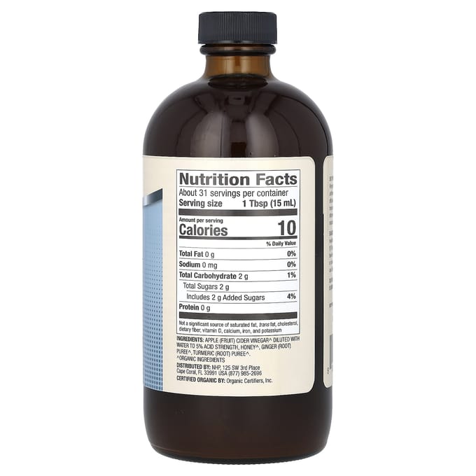 Dr. Mercola, Biothin, met Appelazijn, Gember en Kurkuma, 16 fl oz (473 ml)