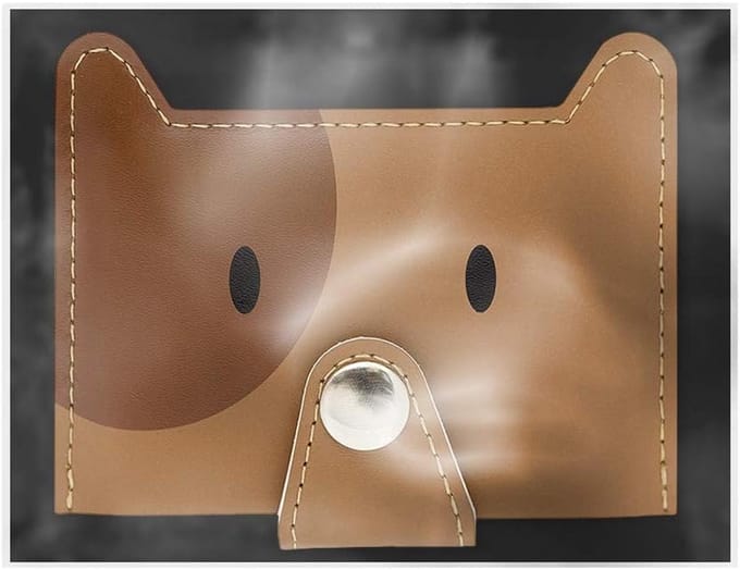 Creditcardholder in de vorm van een hond - Ruimte voor 5 kaarten - Bruin