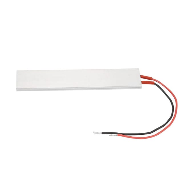 150*28.5mm Aluminium Behuizing PTC Verwarmingselement Plaat Thermostatische Verwarmer(12V 70 graden Celsius ) white