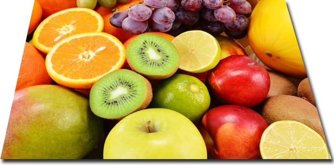 Papillon - Inductie Kookplaatbeschermer Fruit 73x52 cm - Polyester - Multicolor