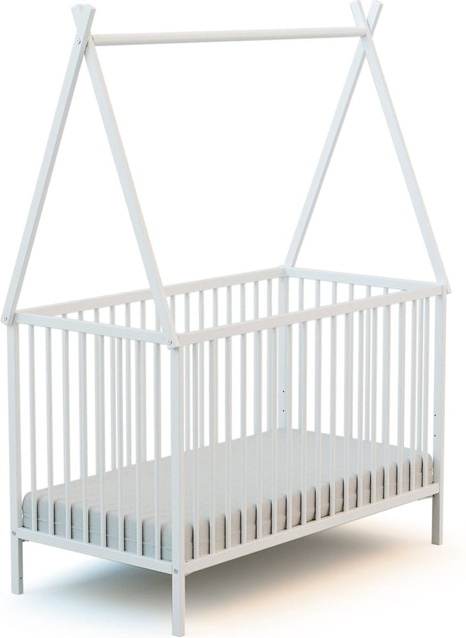 WEBABY - Houten tipibed 60x120 Wit ONE
