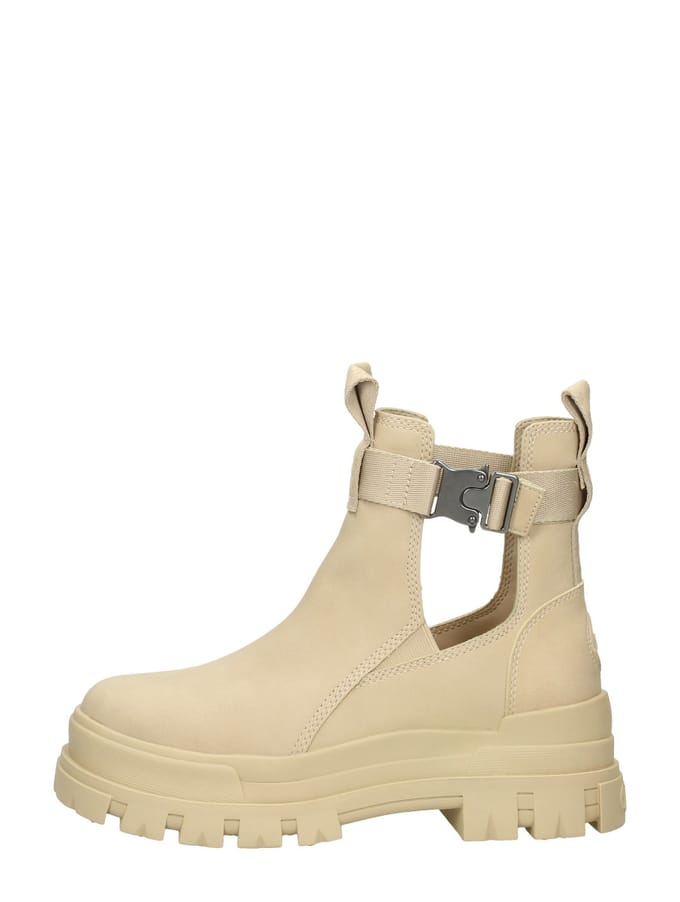 Buffalo Aspha COA Vegan Enkellaarsjes Plat - beige - Maat 36