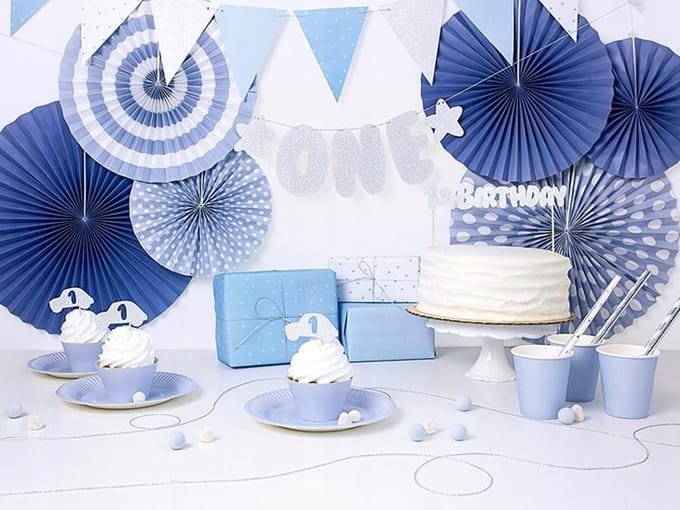 PartyDeco - Vlaggenlijn First Birthday Boy