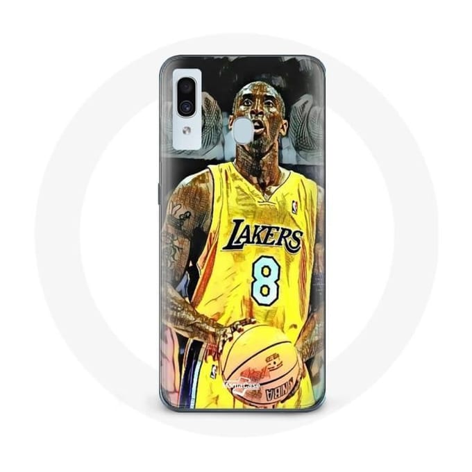 Hoesje voor Samsung Galaxy A30 Kobe Bryant Dunk lakers 8 NBA Zwart