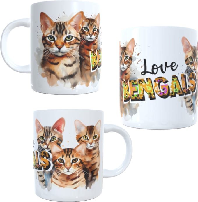 Koffie beker - thee mok katten - bengals - poes - poezen