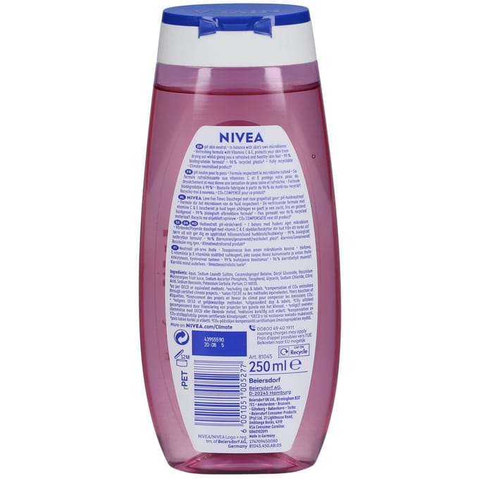 Nivea Shower Gel Fresh Love Fun Times (Pink Grapefruit) 250ml