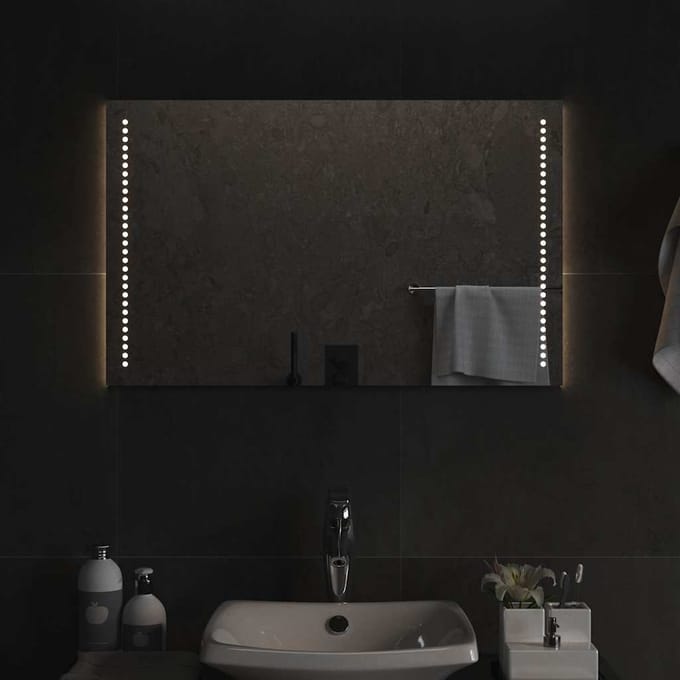 vidaXL - Badkamerspiegel - LED - 80x50 - cm