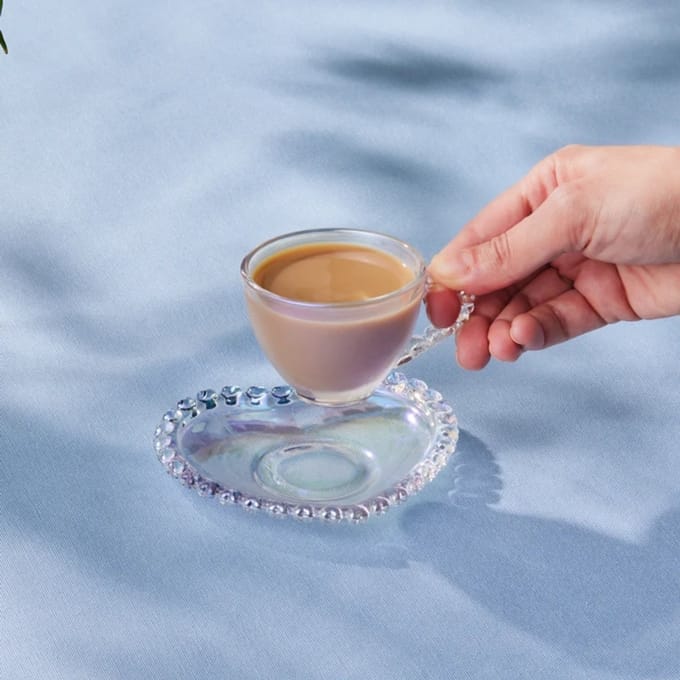 Karaca Rory – Espressokopje met Hartvormige Onderzetter – 1x – 80 ml