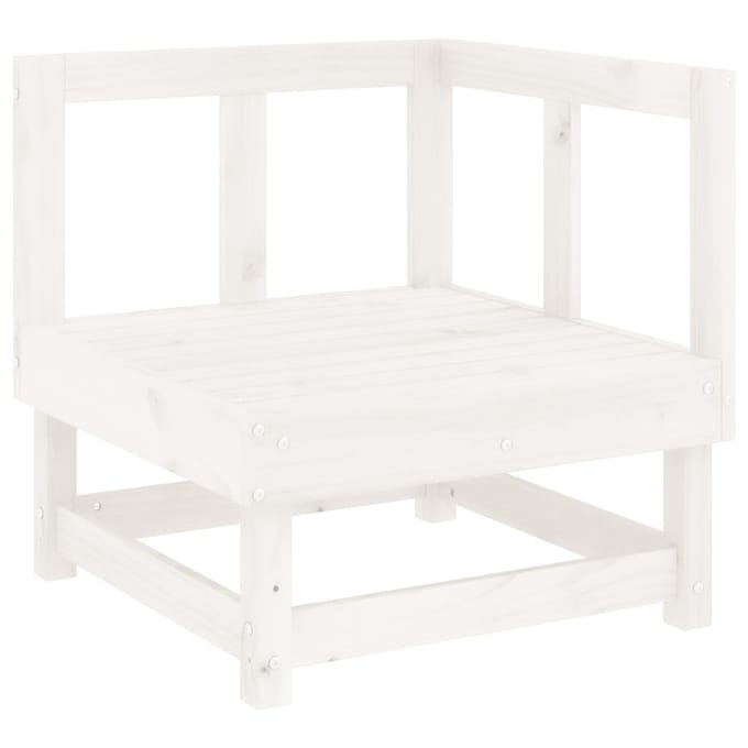 vidaXL - 5-delige - Loungeset - massief - grenenhout - wit