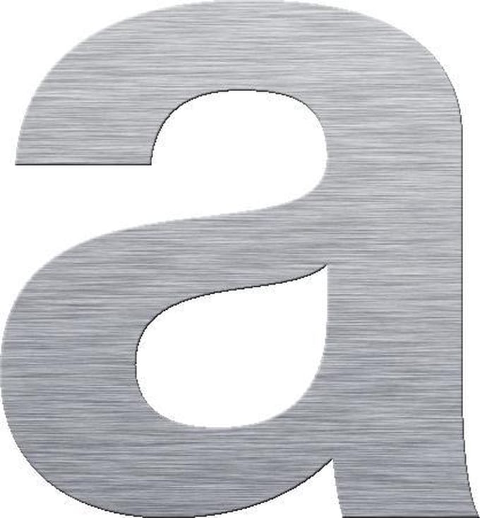 Huisnummer 17 cm - Letter a - RVS mat geborsteld