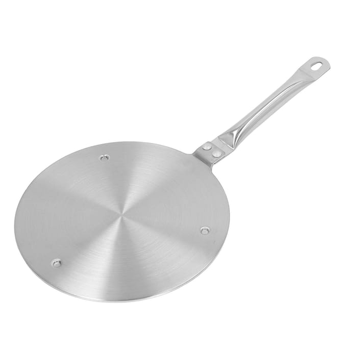 Diffuseur de Chaleur Plaque à Induction avec Poignée Adaptateur Plaque pour Cuisinière à Induction de Cuisine Convertisseur de Chaleur Type 1 white