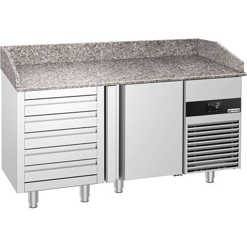 GGM Gastro Pizzakühltisch PREMIUM - 1550x800mm - mit 1 Tür & 5 Schubladen