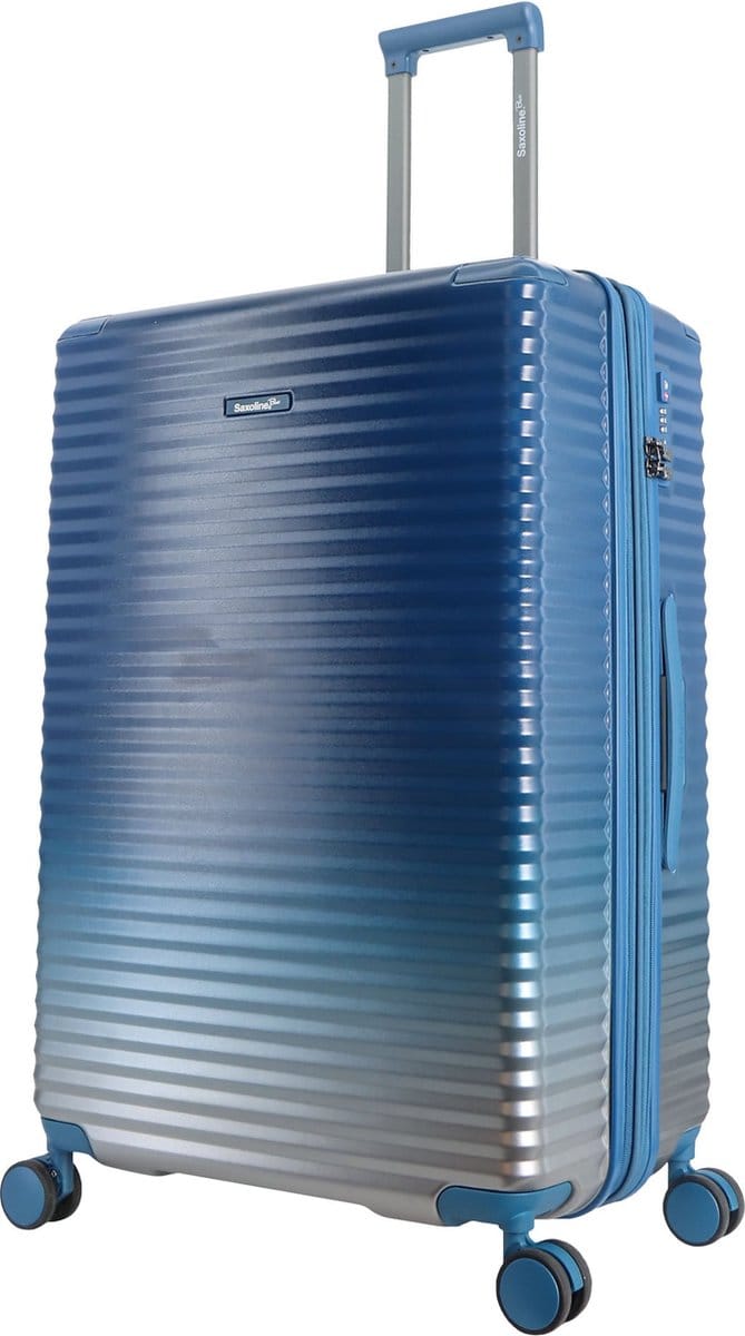 Saxoline Blue – Elite | Harde Koffer / Trolley / Reiskoffer – Large – Blauw - Blauw / Large