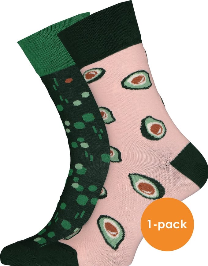 Many Mornings unisex sokken Green Avocado - Unisex - Maat: 39 - 42