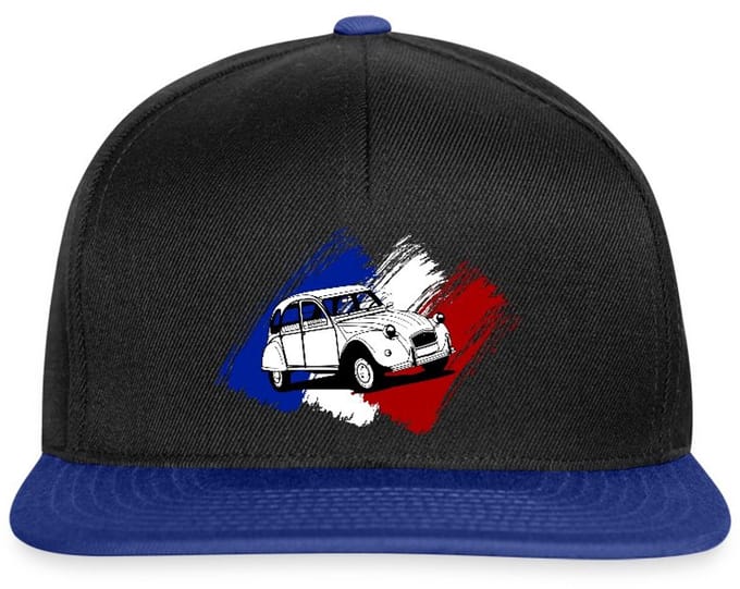 Citroën 2CV Model Franse Vlag Snapback cap
