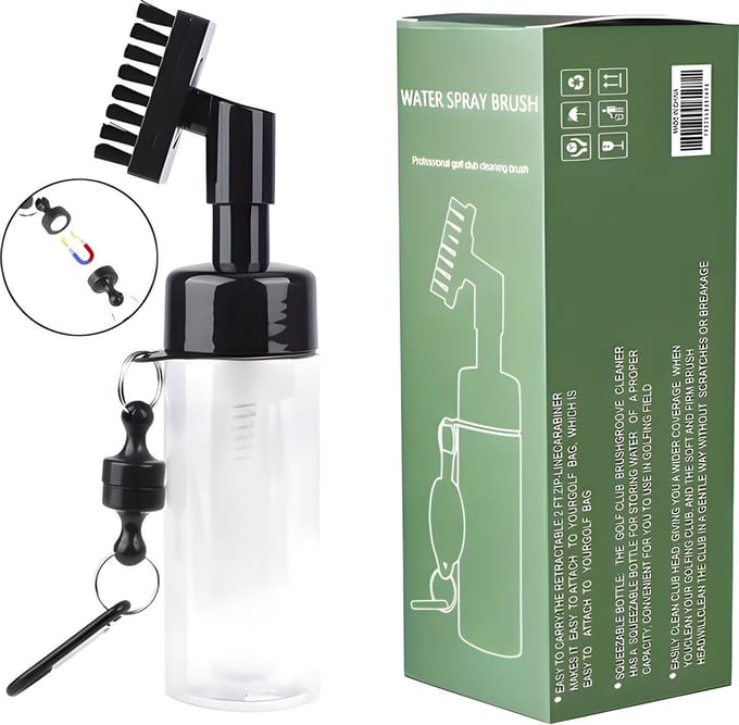 Stripe watergolfborstel 150 ml met magneet en karabijnhaak