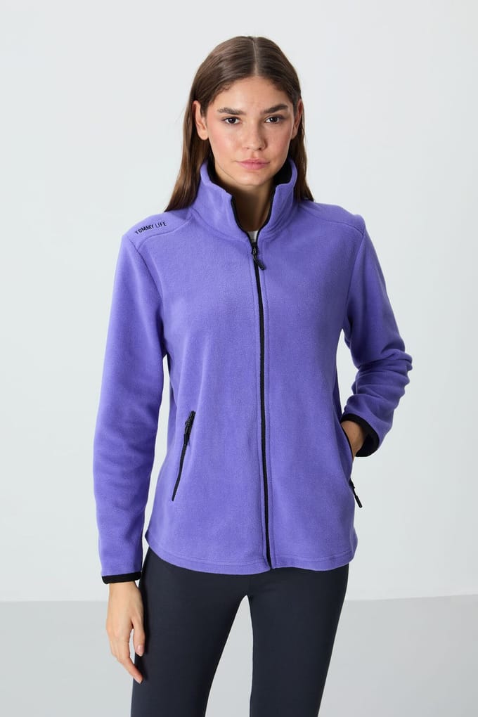 Dames Pluche Ritssluiting Sweatshirt