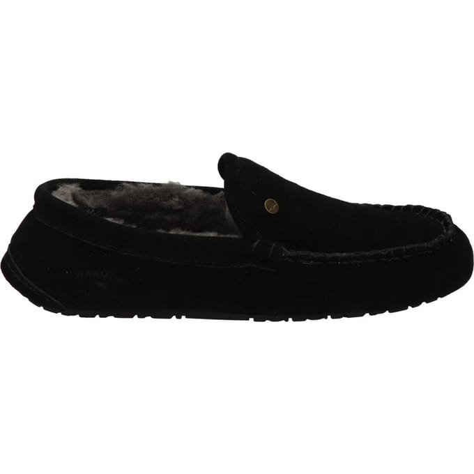 Warmbat Earlwood Suede Heren Sloffen - Zwart