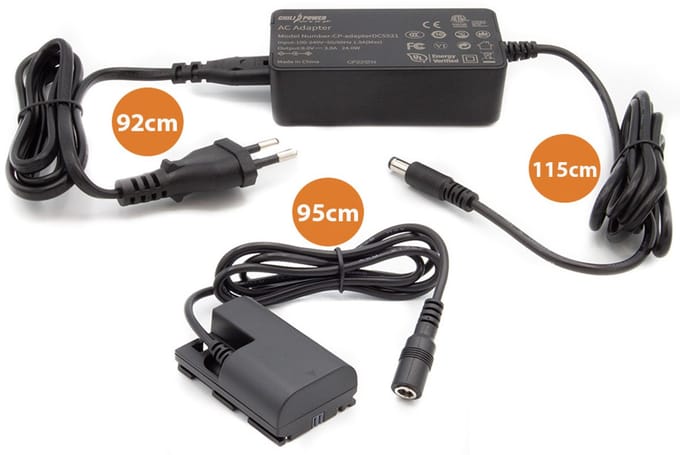 Netadapter ACK-E6 voor Canon - plus dummy accu