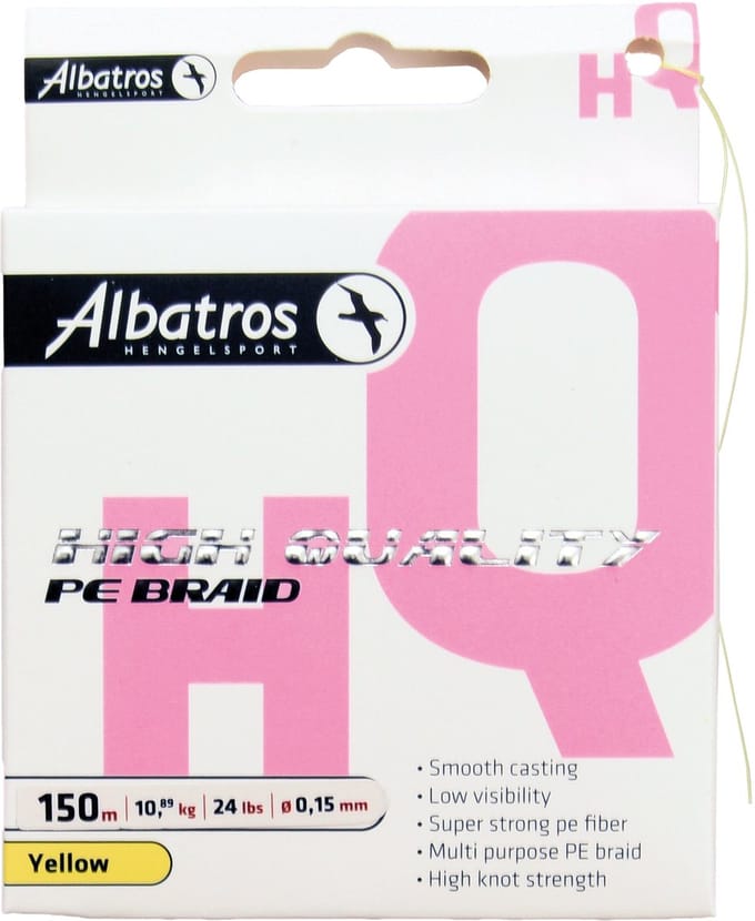 ALBATROS High Quality Braid - Vislijn - 0,18mm - 150mtr - Yellow