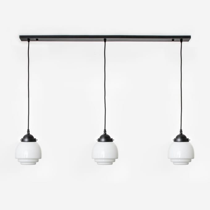 3 x Gispen Vlak lampen aan plafondbalk Moonlight - Art Deco Trade