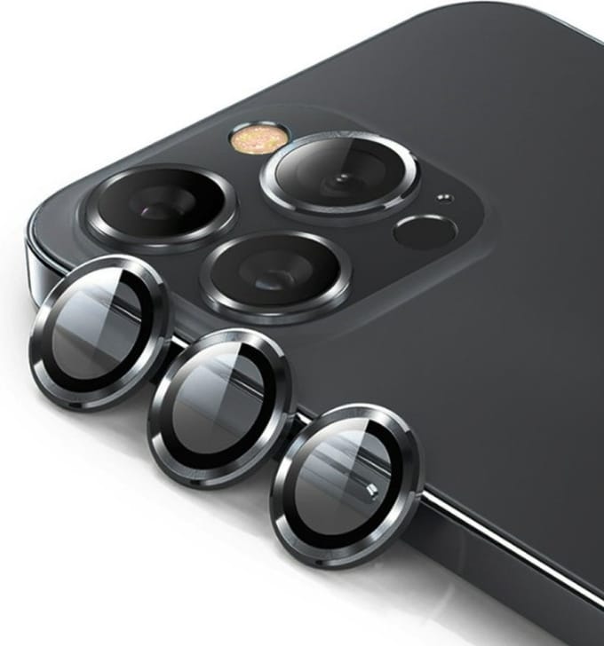 Solidenz Camera Lens Protector - Geschikt voor Apple iPhone 13 Pro / 13 Pro Max - Zwart