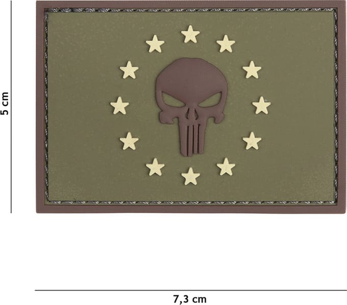 101 Inc Embleem 3D Pvc Punisher Eu Groen  20012