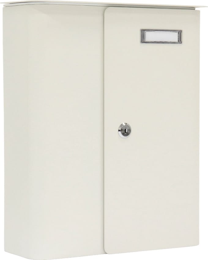 Rottner Brievenbus Splashy Wit met Witte Deur - 35,5x29,5x10cm