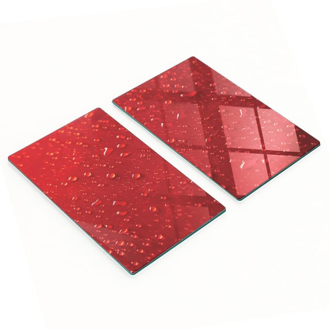 Decoratieve glazen serveerplanken voor snacks in de vorm van waterdruppels, 2x30x52 cm