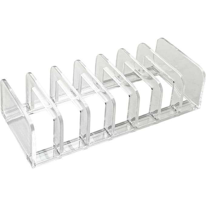 Oogschaduw Palet Organizer 7 Vakken Verdeeld Helder Acryl Make-up Palet Organizer voor Badkamer white