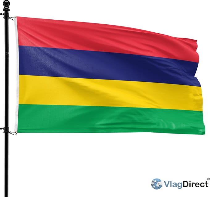 VlagDirect - Mauritiaanse vlag - Mauritius vlag - 90 x 150 cm