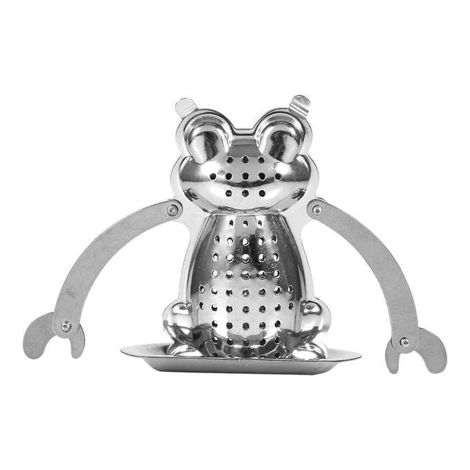 Roestvrij Staal Losse Thee Blad Infuser Bal Zeef Filter Diffuser Kruiden Specerijen Kikker gray