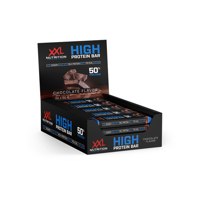 XXL Nutrition - High Protein Bar 2.0 - 25 Gram Eiwit - Eiwitrepen, Eiwitreep, Proteine Repen - Chocolade - 20 Pack