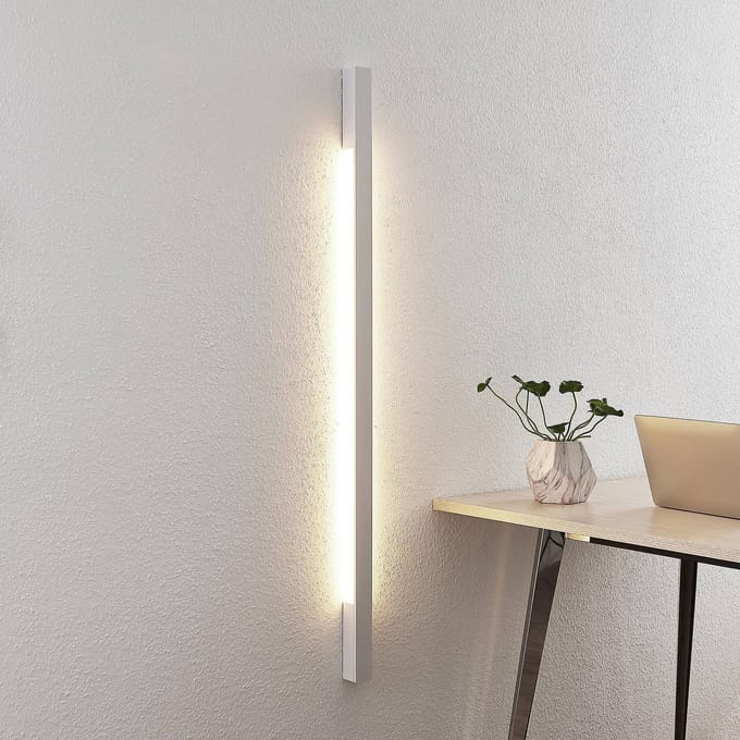 Arcchio LED wandlamp Ivano, 130 cm, wit, aluminium