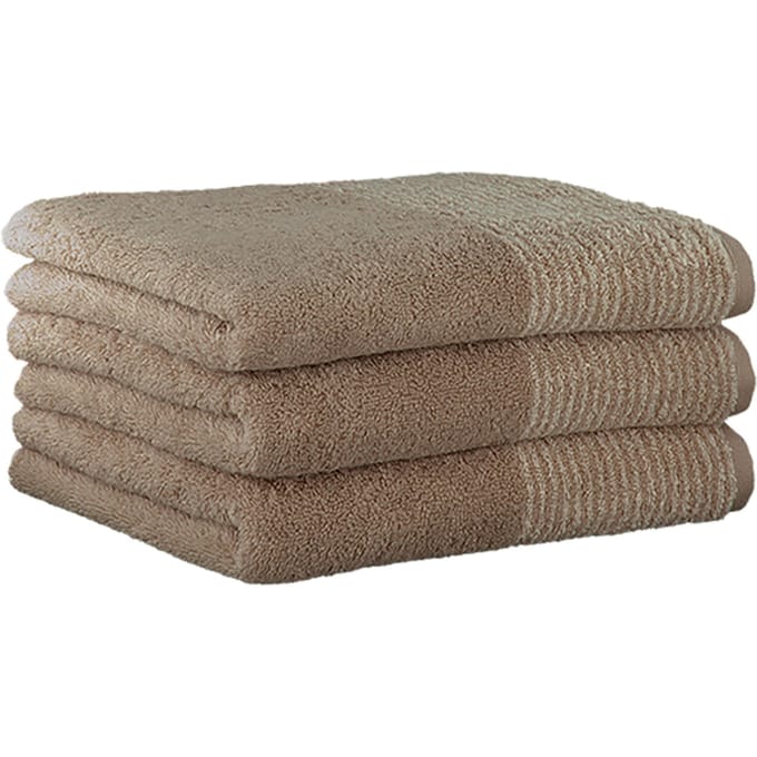 Cawoe Handdoek Luxury Home Two-Tone Een maat, 50x100 Set van 3