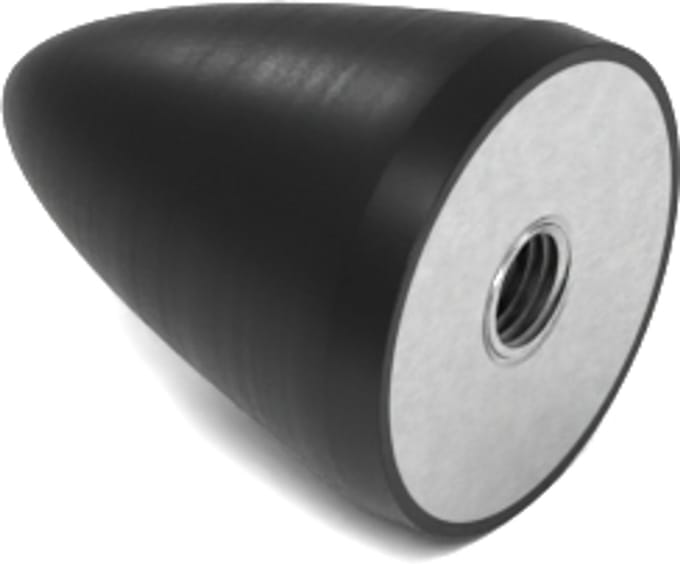 Rubbermagazijn - Parabool demper - Type KP/E - 30x36mm - M8 - Set 10 stuks