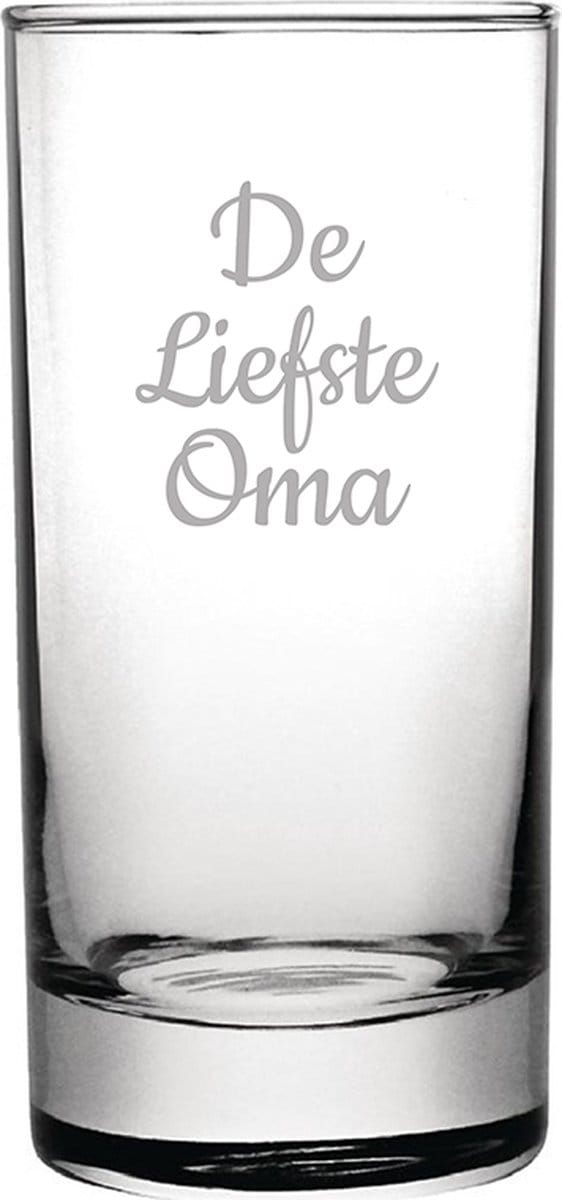 Gegraveerde longdrinkglas 28,5cl De Liefste Oma