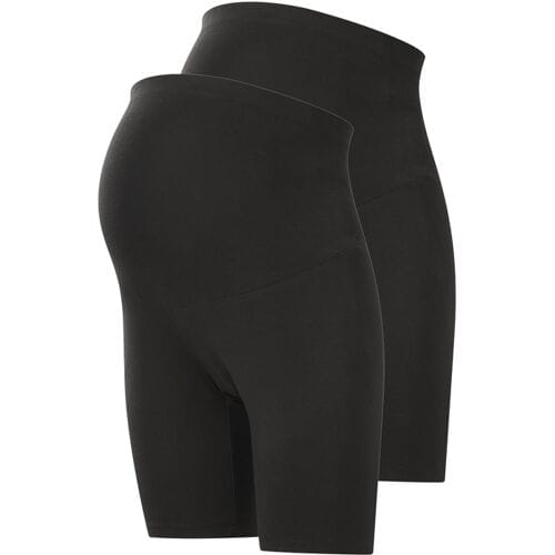 ESMARA Set van 2 korte zwangerschapsleggings (Zwart, M (40/42))