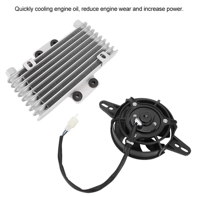 Universele Upgrade Aluminium Motorfiets Motorolie Koelventilator Waterkoeler Radiator