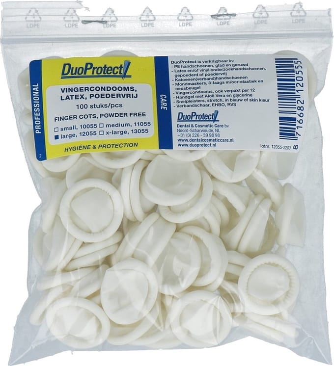 DuoProtect Vingercondoom maat L (100 stuks)