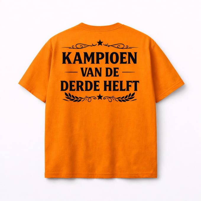 Shirt - Oranje - Kampioen 3e Helft