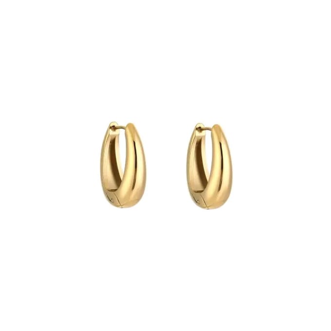 Bijoutheek Oorringen Oval Hoop 2 cm Goud