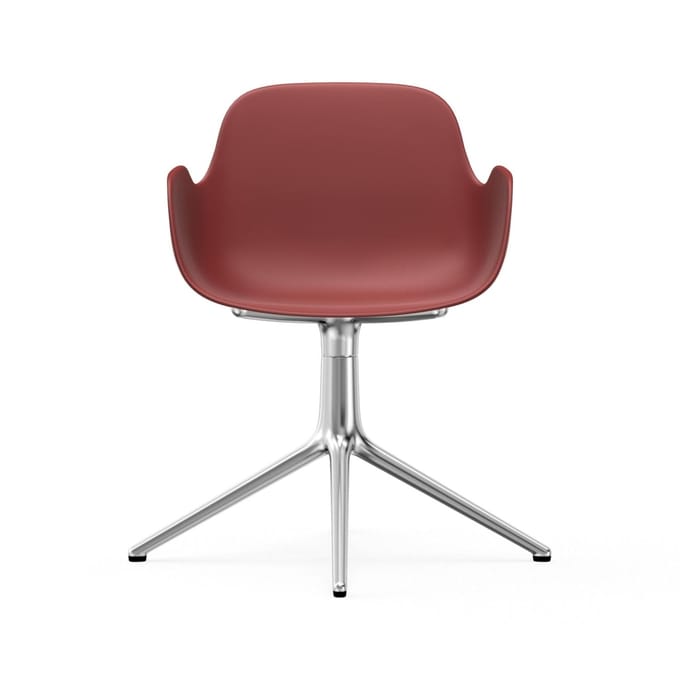 Normann Copenhagen - Form Draaifauteuil - rood - aluminium