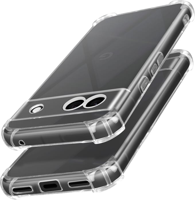 Mayaxess, Hoes voor Google Pixel 8A Silicone bumper Versterkte hoeken, Transparant