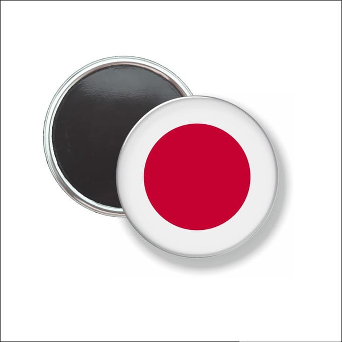 Button Met Magneet 58 MM - Vlag Japan - NIET VOOR KLEDING