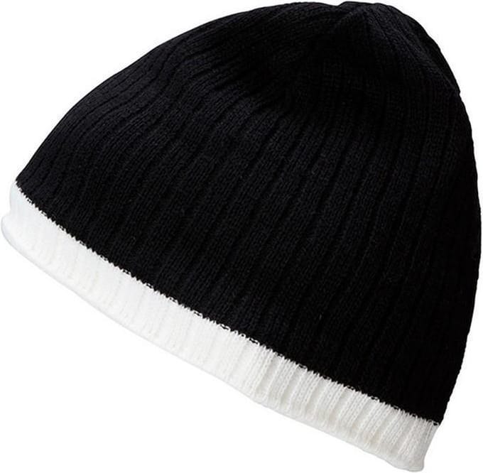 Myrtle Beach - Unisex Gebreide Muts (Zwart/Wit)