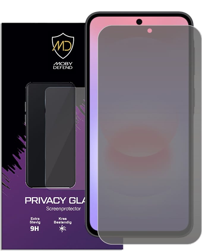 MobyDefend Screenprotector - Geschikt voor Samsung Galaxy A37 - HD Privacy Glass Screensaver
